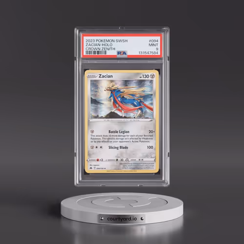 2023 Pokémon Sword and Shield Crown Zenith #094 Zacian - Holo (PSA 9 MINT)