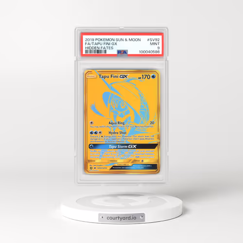 2019 Pokémon Sun & Moon Hidden Fates #SV92 Tapu Fini GX - Holo Full Art (PSA 9 MINT)