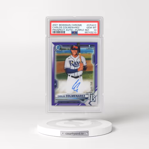 2021 Bowman Chrome Prospect Autographs #CPACC Carlos Colmenarez - Purple Refractor (PSA 10 GEM MINT)