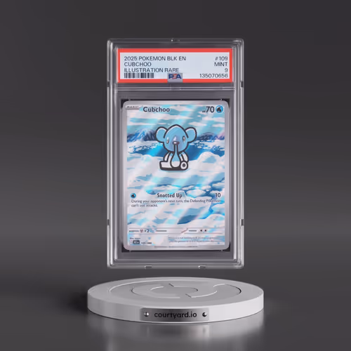 2025 Pokémon Blk EN-Black Bolt #109 Cubchoo - Illustration Rare (PSA 9 MINT)