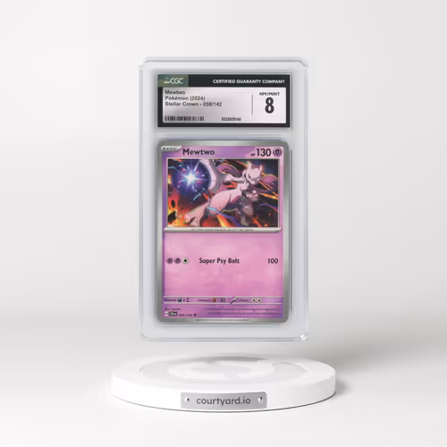 2024 Stellar Crown - SCR EN #059/142 Mewtwo (CGC 8 NM-MT)