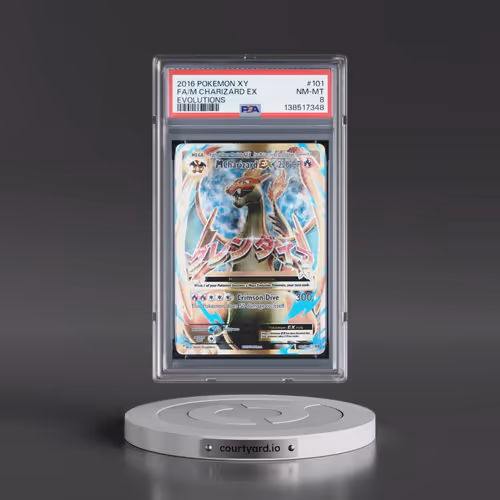 2016 Pokémon XY Evolutions #101 M Charizard EX - Holo Full Art (PSA 8 NM-MT)