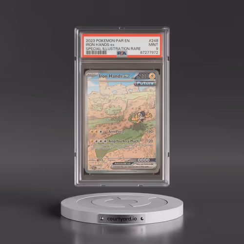 2023 Pokémon Par EN-Paradox Rift #248 Iron Hands EX - Holo Special Illustration Rare (PSA 9 MINT)