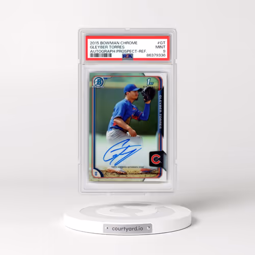 2015 Bowman Chrome Autograph Prospect #GT Gleyber Torres - Refractor (PSA 9 MINT)
