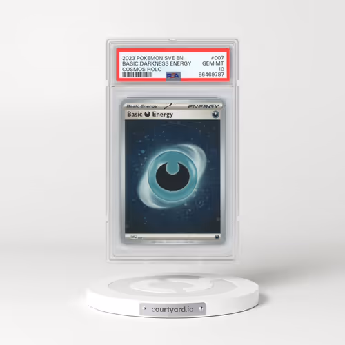 2023 Pokémon Sve EN-Basic Energies #007 Basic Darkness Energy - Cosmos Holo (PSA 10 GEM MINT)