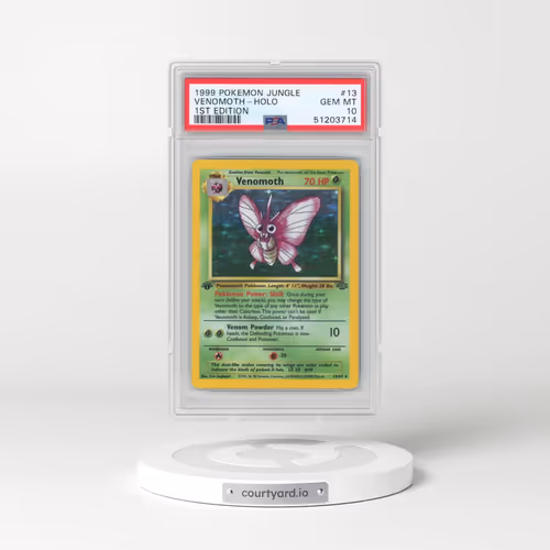 1999 Pokémon Jungle #13 Venomoth - 1st Edition Holo (PSA 10 GEM MINT)