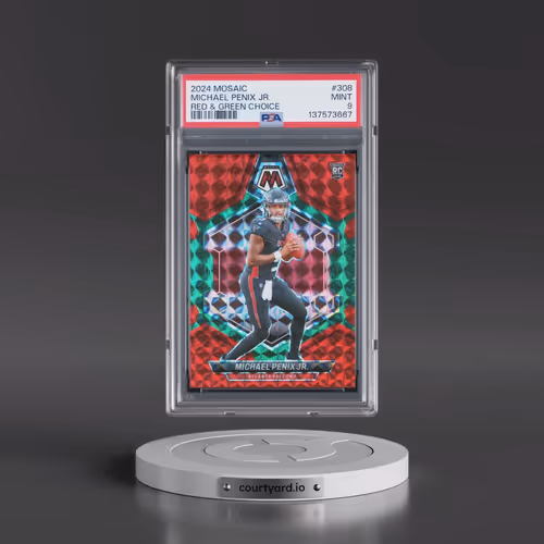 2024 Panini Mosaic #308 Michael Penix Jr. - Red & Green Choice (PSA 9 MINT)