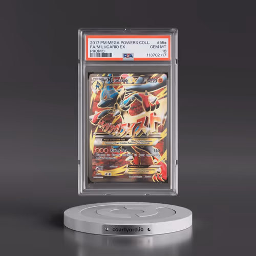2017 Pokémon Mega Powers Collection Promo #55a M Lucario EX - Holo Full Art (PSA 10 GEM MINT)