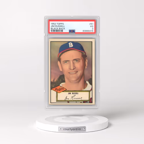 1952 Topps #51 Jim Russell - Black Back (PSA 3 VG)