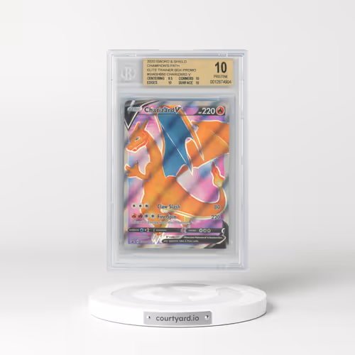 2017 Black Star Promos - Sword & Shield #050 Charizard V - Holo Champion's Path Elite Trainer Box (BGS 10 PRISTINE)