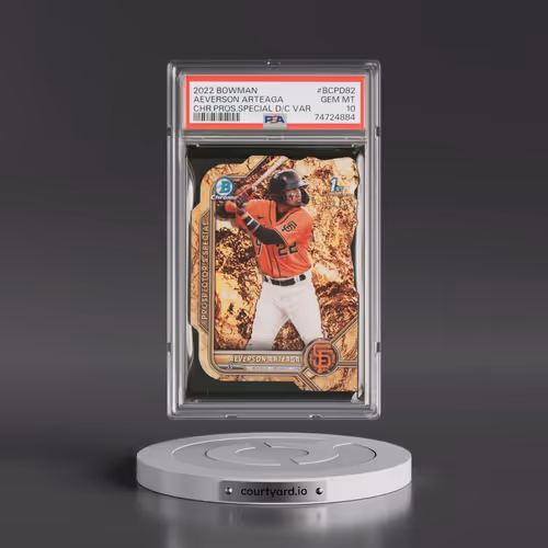 2022 Bowman Chrome Prospector's Special Die-Cut Variation #BCPD82 Aeverson Arteaga (PSA 10 GEM MINT)