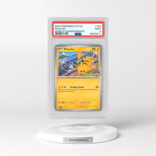 2024 Pokémon Svp EN-SV Black Star Promo #190 Pikachu - World Championships (PSA 9 MINT)