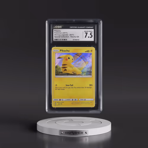 2017 Shining Legends #28/73 Pikachu - Shining Legends Special Collection - Raichu GX (Water Web Holo