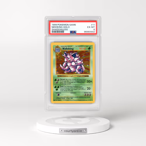 1999 Pokémon Game #11 Nidoking - Holo Shadowless (PSA 6 EX-MT)