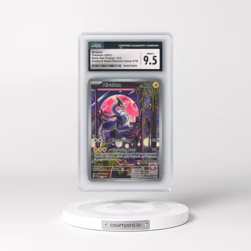 2023 Black Star Promos - Scarlet & Violet SVP EN #013 Miraidon - (Stamp Above Retreat)Scarlet & Violet Pokémon Center ETB (CGC 9.5 MINT+)