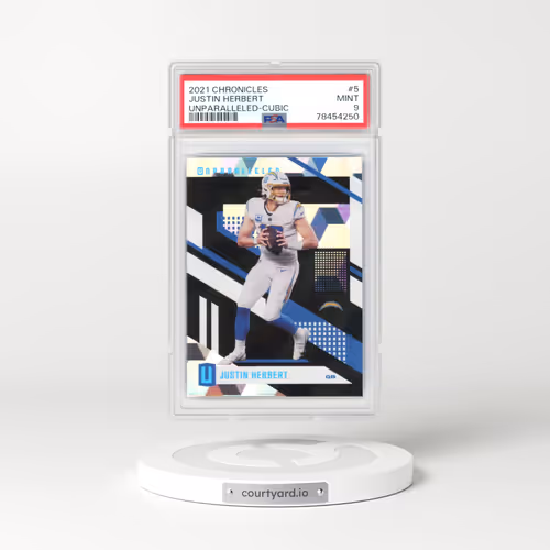 2021 Panini Chronicles Unparalleled #5 Justin Herbert - Cubic (PSA 9 MINT)