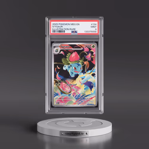 2025 Pokémon Meg EN-Mega Evolution #134 Ivysaur - Illustration Rare (PSA 9 MINT)