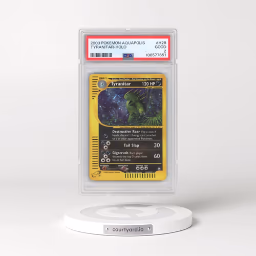 2003 Pokémon Aquapolis #H28 Tyranitar - Holo (PSA 2 GOOD)