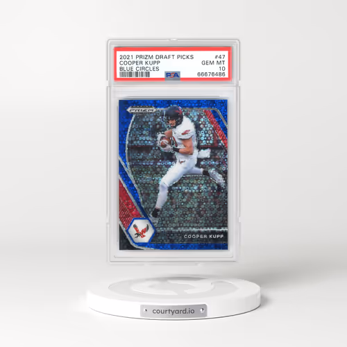 2021 Panini Prizm Draft Picks #47 Cooper Kupp - Blue Circles (PSA 10 GEM MINT)