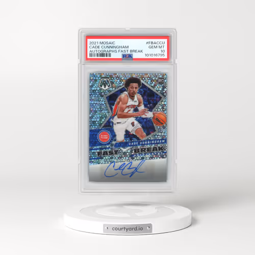 2021 Panini Mosaic Autographs Fast Break #FBACCU Cade Cunningham (PSA 10 GEM MINT)