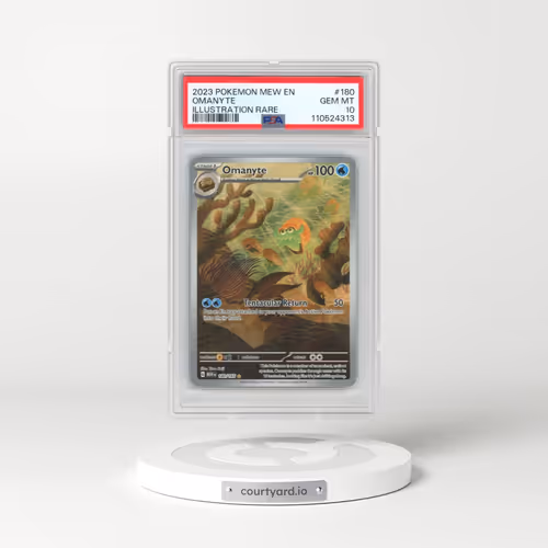 2023 Pokémon Mew EN-151 #180 Omanyte - Illustration Rare (PSA 10 GEM MINT)