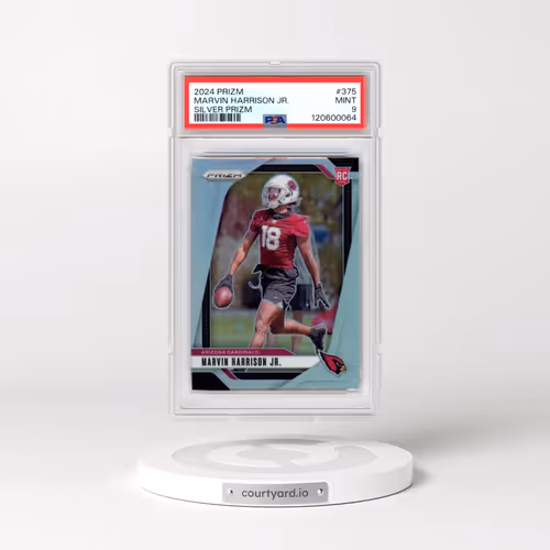 2024 Panini Prizm #375 Marvin Harrison Jr. - Silver Prizm (PSA 9 MINT)