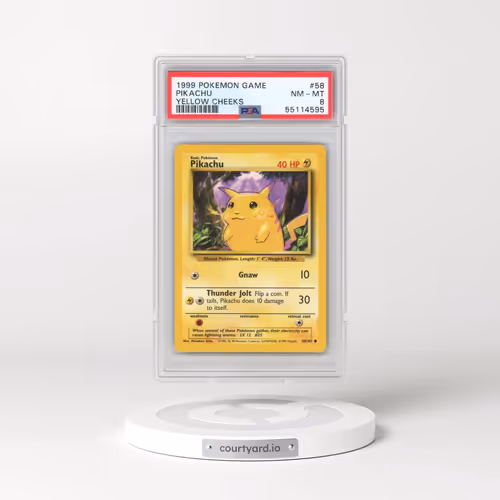 1999 Pokémon Game #58 Pikachu - Yellow Cheeks (PSA 8 NM-MT)