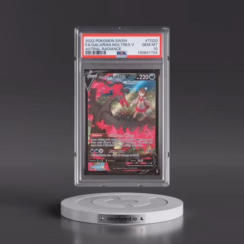2022 Pokémon Sword & Shield Astral Radiance #TG20 Galarian Moltres V - Holo Full Art (PSA 10 GEM MIN