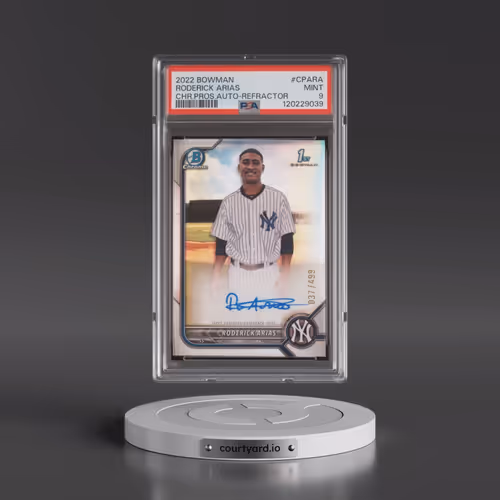 2022 Bowman Chrome Prospect Autographs #CPARA Roderick Arias - Refractor (PSA 9 MINT)