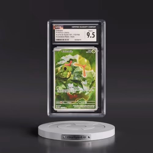 2023 Scarlet & Violet 151 - MEW EN #172/165 Caterpie - Illustration Rare Holo (CGC 9.5 MINT+)
