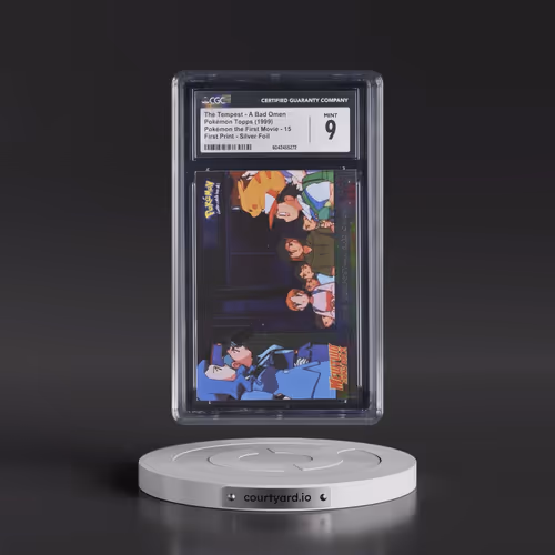 1999 Pokémon the First Movie #15 The Tempest - A Bad Omen - First Print (Blue Topps Logo) Silver Foi