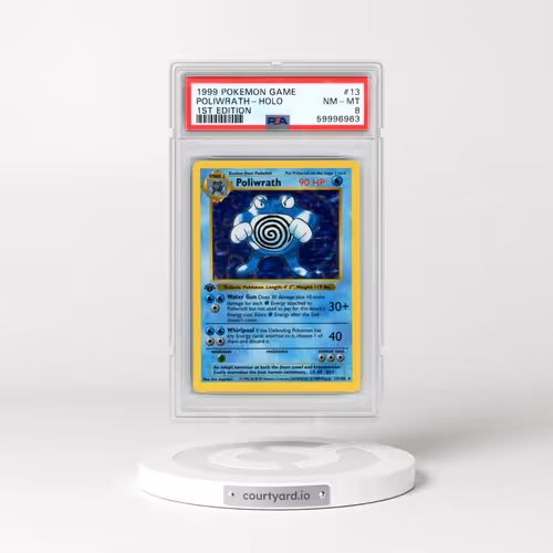 1999 Pokémon Game #13 Poliwrath - 1st Edition Holo (PSA 8 NM-MT)