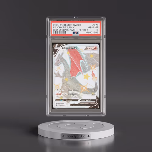2020 Pokémon Sword & Shield Champion's Path #079 Charizard V - Holo Full Art Secret (PSA 10 GEM MINT