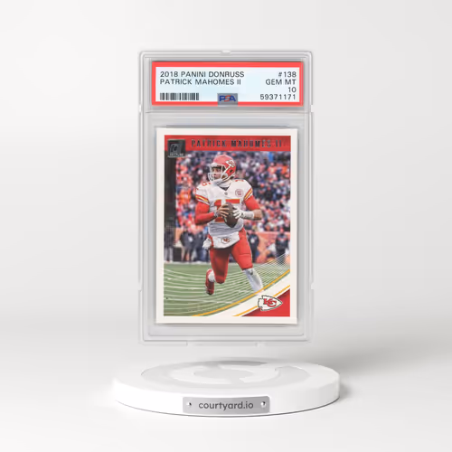 2018 Panini Donruss #138 Patrick Mahomes II (PSA 10 GEM MINT)