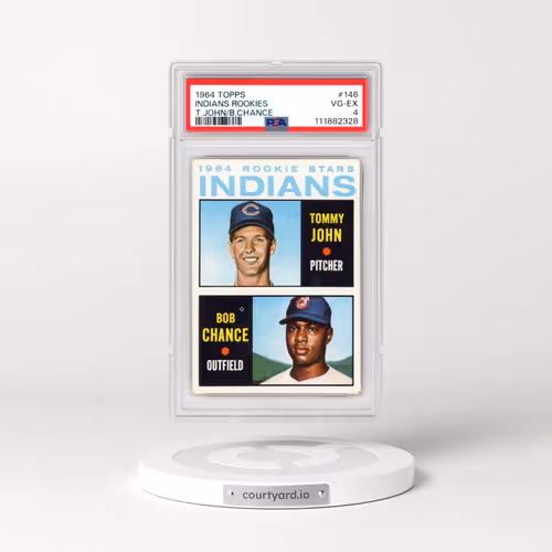 1964 Topps #146 Indians Rookies - T.John/B.Chance (PSA 4 VG-EX)
