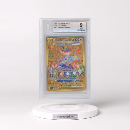 2024 Pokémon Scr EN-Stellar Crown #173 Terapagos EX - Holo Hyper Rare (BGS 9 MINT)