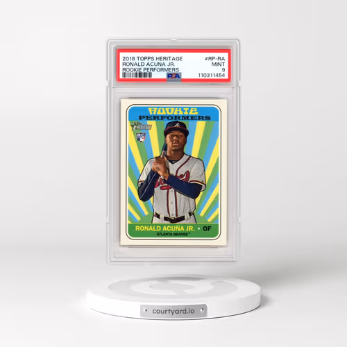 2018 Topps Heritage Rookie Performers #RP-RA Ronald Acuna Jr. (PSA 9 MINT)