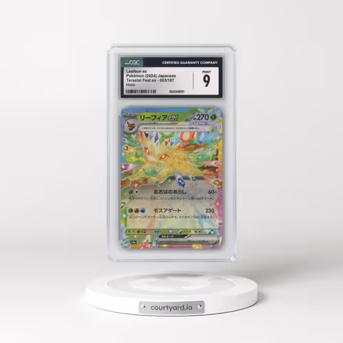 2024 Pokémon Sv8a-Terastal Fest EX #003 Leafeon EX - Holo (CGC 9 MINT)