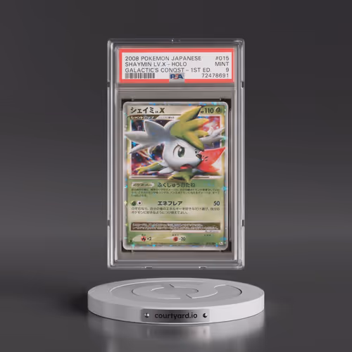 2008 Pokémon Galactic's Conquest #015 Shaymin LV.X - 1st Edition Holo (PSA 9 MINT)