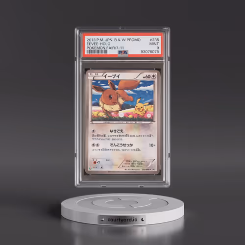 2013 Pokémon Black & White Promo #235 Eevee - Holo Pokemon Fair/7-11 (PSA 9 MINT)