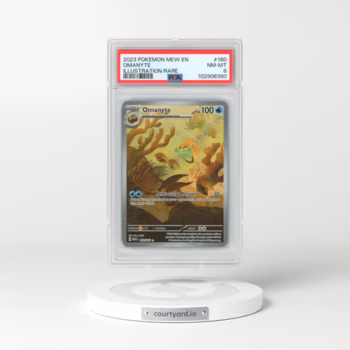 2023 Pokémon Mew EN-151 #180 Omanyte - Illustration Rare (PSA 8 NM-MT)
