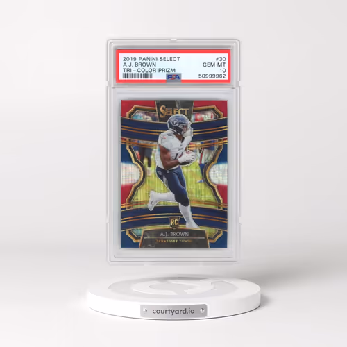 2019 Panini Select #30 A.J. Brown - Tri-Color Prizm (PSA 10 GEM MINT)