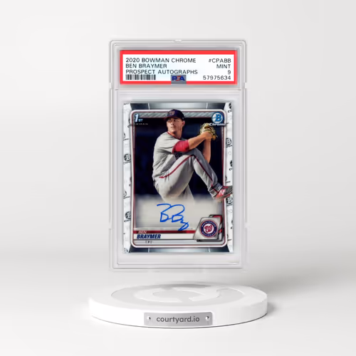 2020 Bowman Chrome Prospect Autographs #CPABB Ben Braymer (PSA 9 MINT)