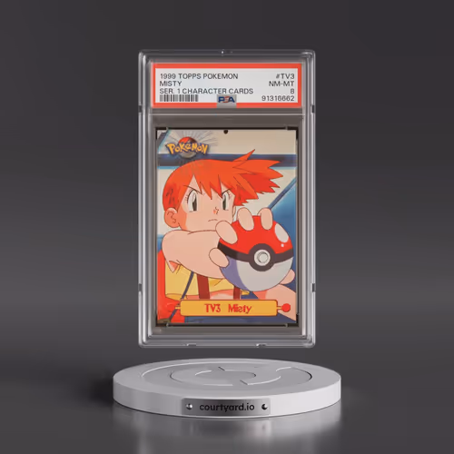 1999 Topps Pokémon Series 1 Character Cards #TV3 Misty (PSA 8 NM-MT)