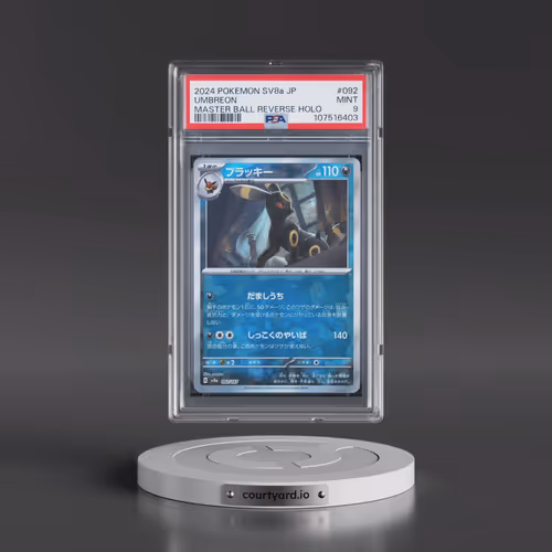 2024 Pokémon Sv8a-Terastal Fest EX #092 Umbreon - Reverse Holo Master Ball (PSA 9 MINT)
