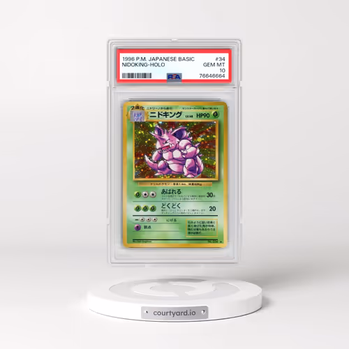 1996 Pokémon Basic #34 Nidoking - Holo (PSA 10 GEM MINT)