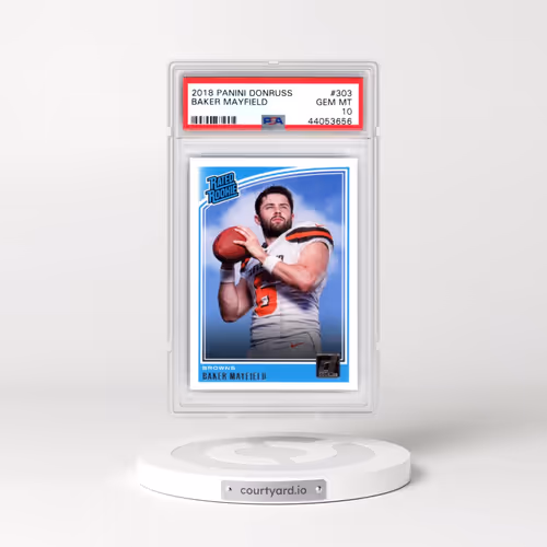 2018 Panini Donruss #303 Baker Mayfield (PSA 10 GEM MINT)