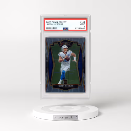 2020 Panini Select #144 Justin Herbert (PSA 9 MINT)