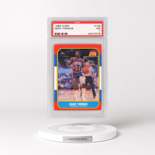 1986 Fleer #109 Isiah Thomas (PSA 7 NM)