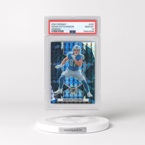 2022 Panini Mosaic #287 Aidan Hutchinson - Genesis (PSA 10 GEM MINT)